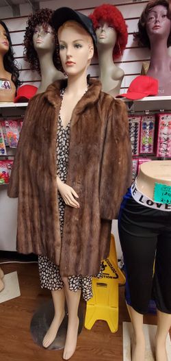 Beautiful Vintage SABLE (More Expensive Cousin Of MINK) Fur Mid-length Coat Weather-Resistant Jacket Luxurious Treasure For Generations 