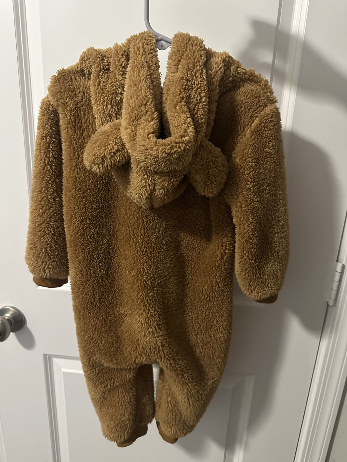 Teddy Fleece Bear Zip-Up Bodysuit