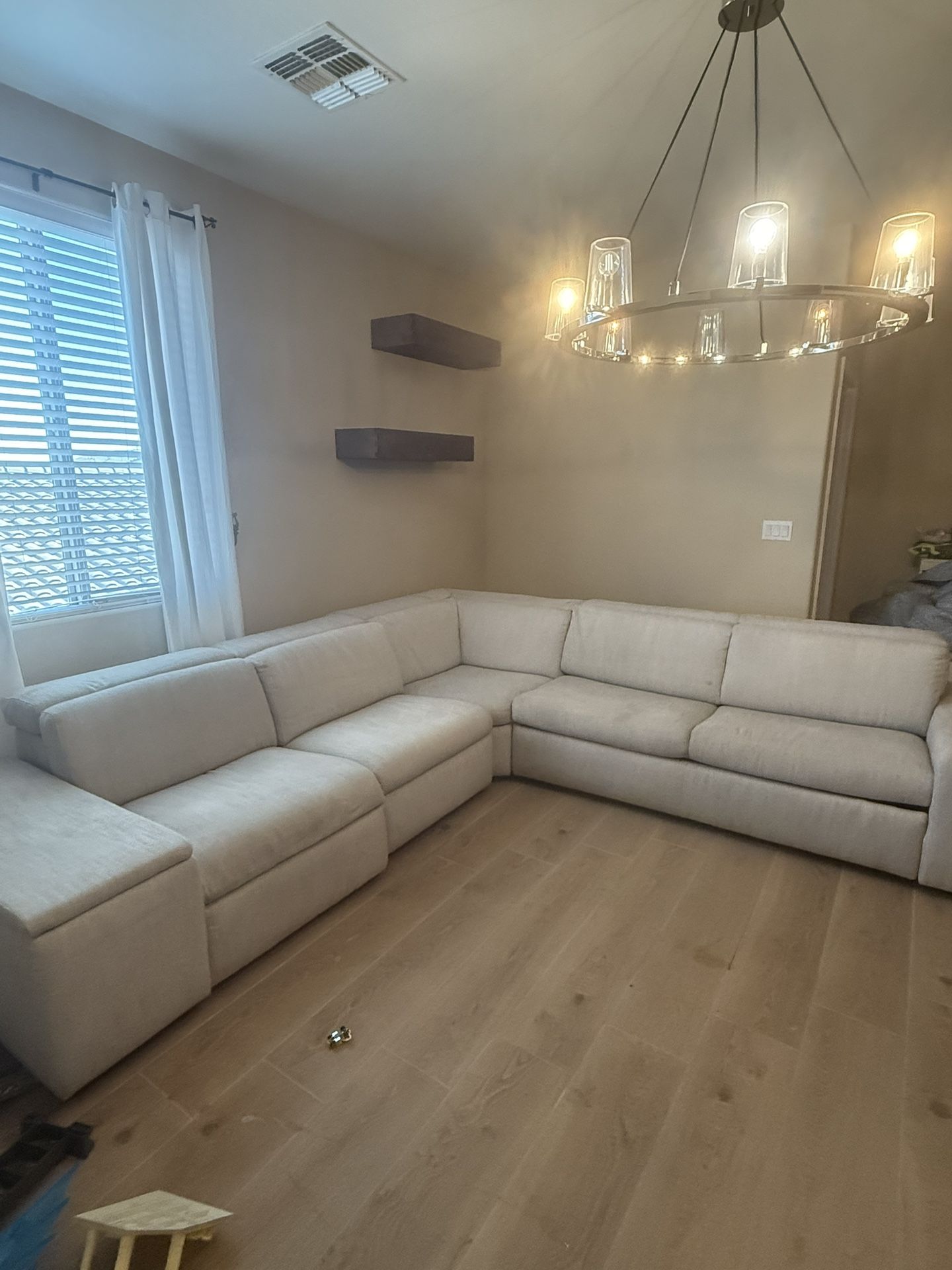 West Elm Enzo Fabric Sectional With Reclining Piece And Full Size Sleeper Sofa . Total 5 Piece PRICE Firm!