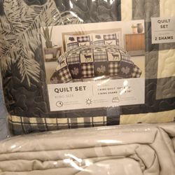 Navy Quilt Set+ Egyptian Cotton Sheet Sets 