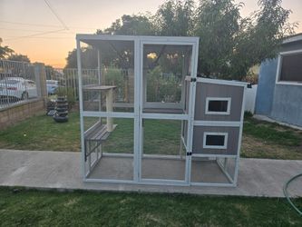Large Walk-in Catio with Cat House Multi-Level Outdoor