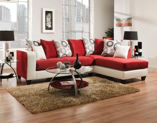Luxury red sectional! Other couch deals here