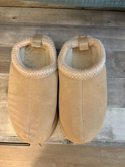 Tan Suede Slip-On Slippers size 7