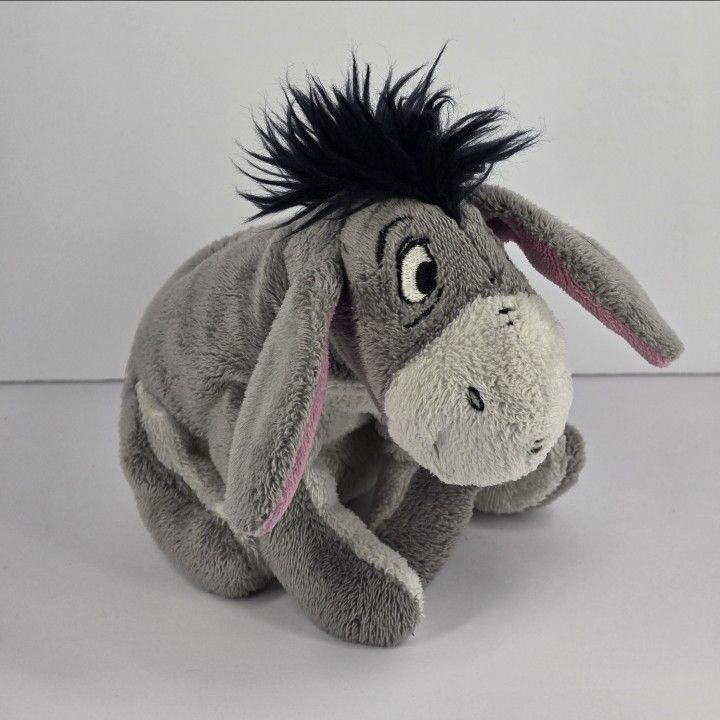 Disney Store Eeyore Plush 6" Stuffed Animal Winnie The Pooh Donkey Sad Grey Blue