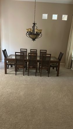 Dining table with 8 chairs