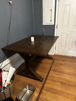 farmhouse wooden table