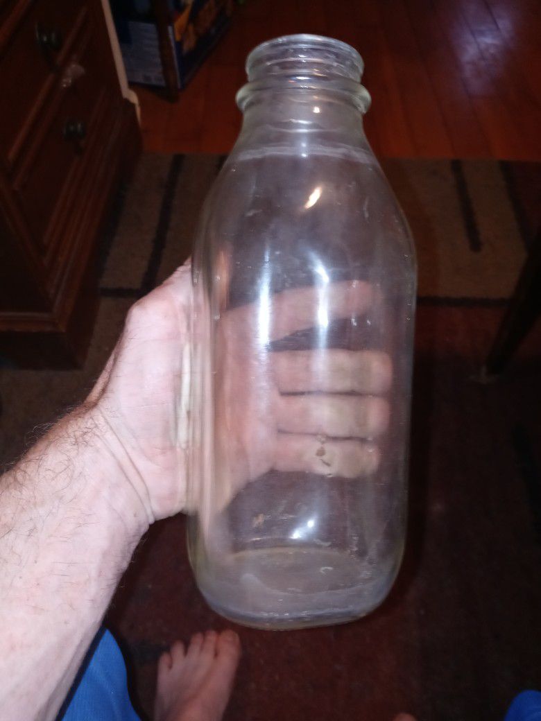 Quart Glass milk bottle