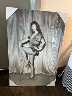Bettie Page Mounted Canvas Photo Print