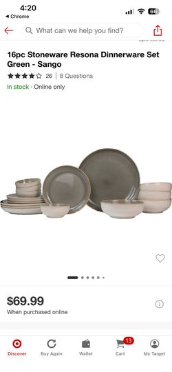 Sango dinnerware set