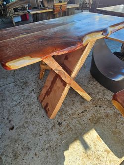 Live Edge Wood Slab Dining Table