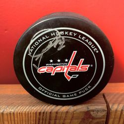 2018 Official Game Puck Signed By Phillip Grubauer