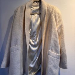 Pure Wool Beige Fleurette  Nordstrom Gallery Coat