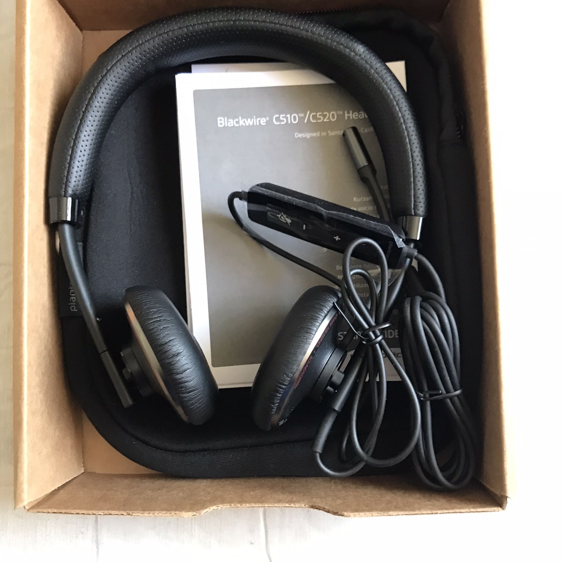 Plantronics Blackwire C520 Dual Speaker USB Wired Headset