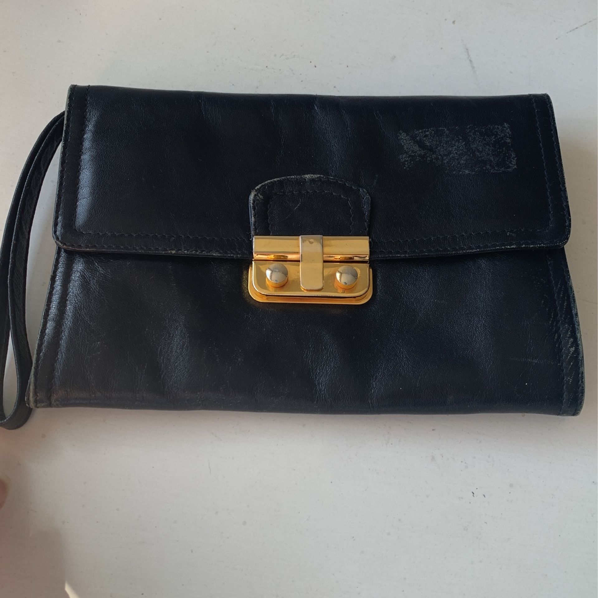 Italian Leather Cluch Wristlet