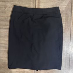 Calvin Klein Pencil Skirt Womens Size 6P Black Lined Zip Up