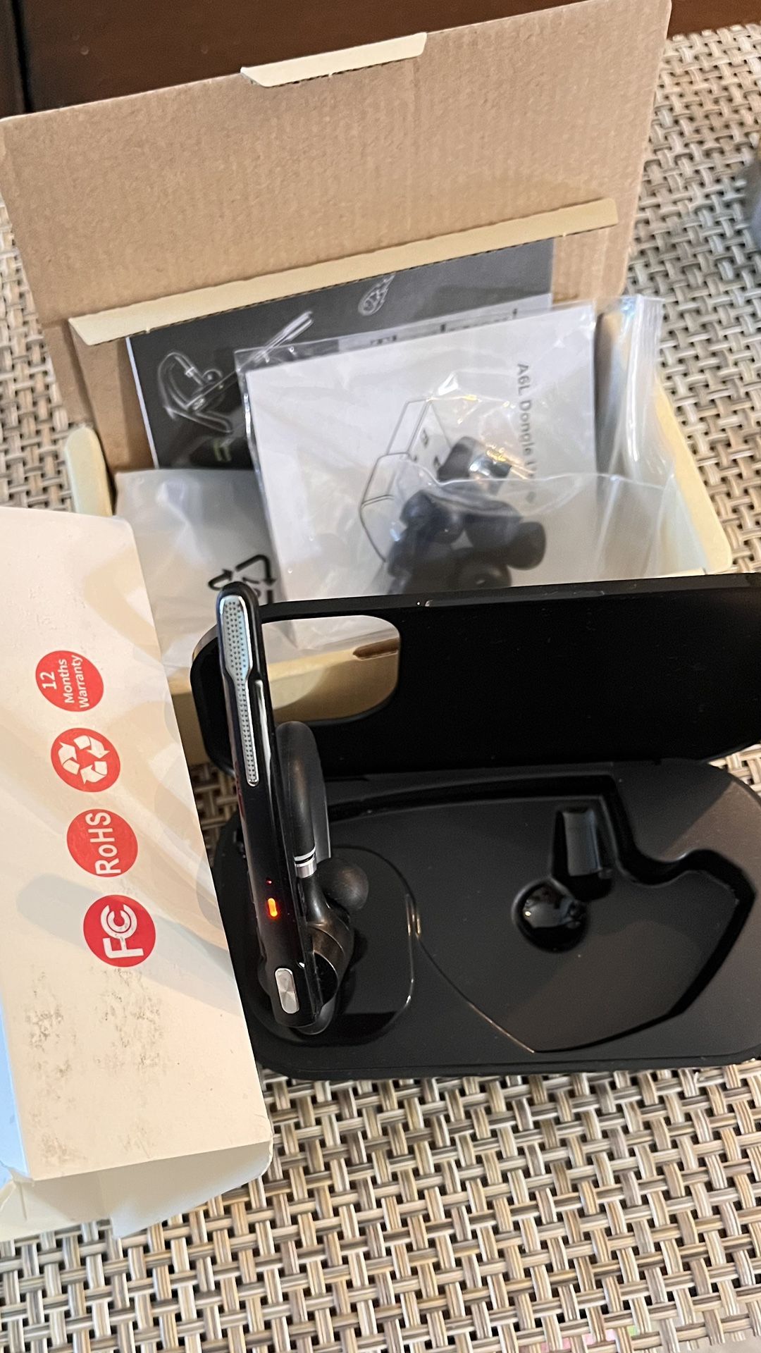 Business Bluetooth Headset With Built In Charger