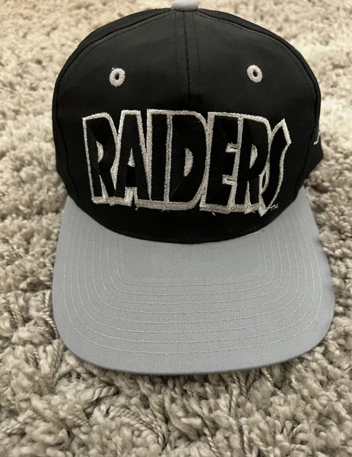 Vintage 90s Los Angeles Raiders Black Arch Starter NFL Hat Cap