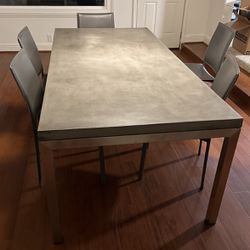 Cement Dining Table And 6 Chairs