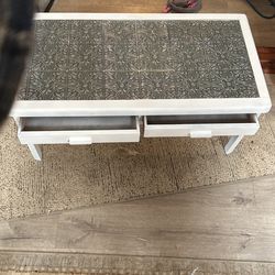 Vintage Wood Coffee Table With Drawers