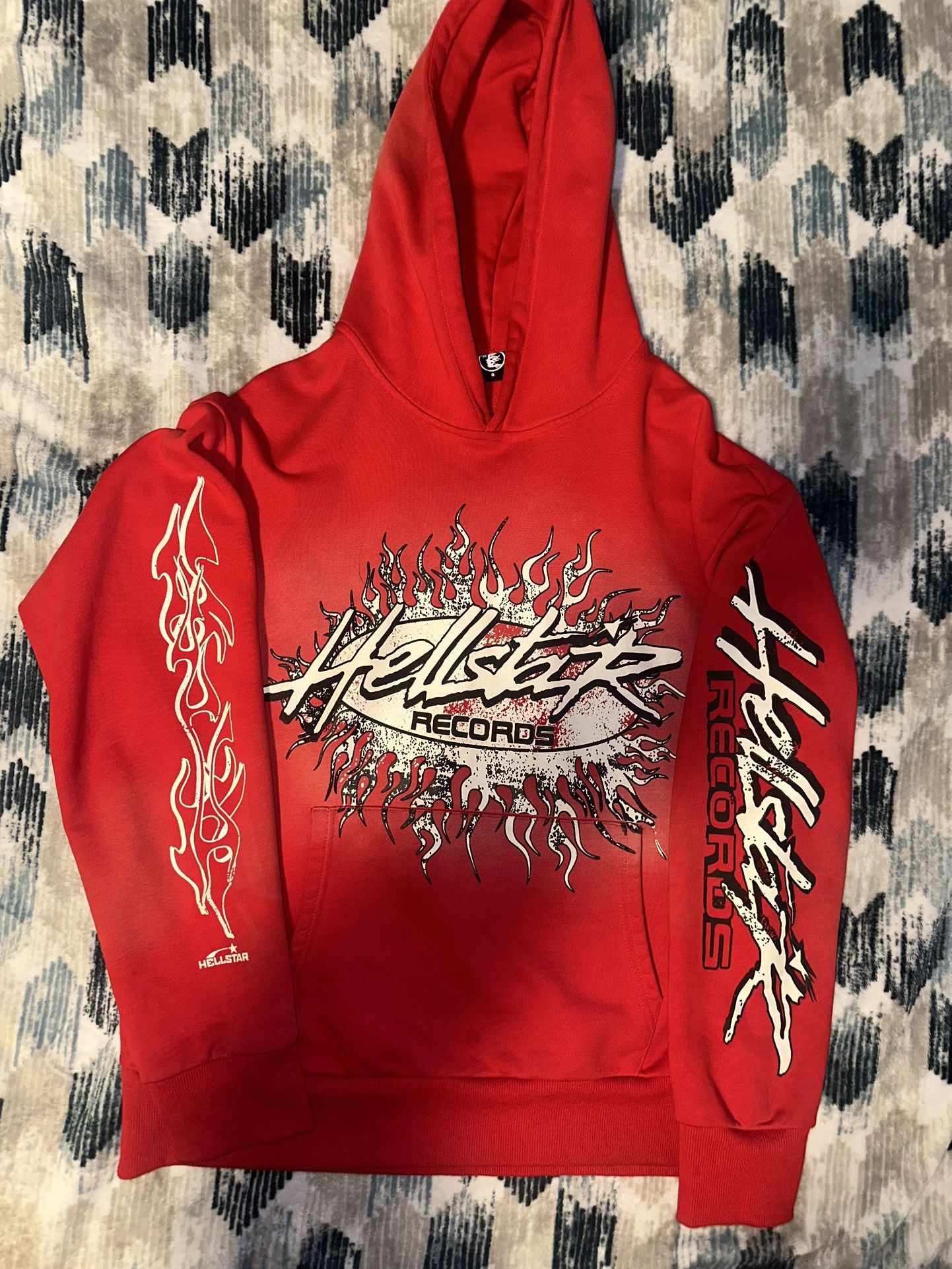 Hellstar Records Hoodie Red Size S,All Products : American Fashion Style Bags On Sale