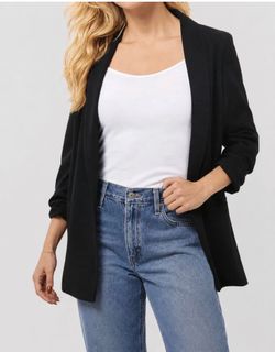 NWT Dakota Blue Crepe Blazer in Black Size Medium