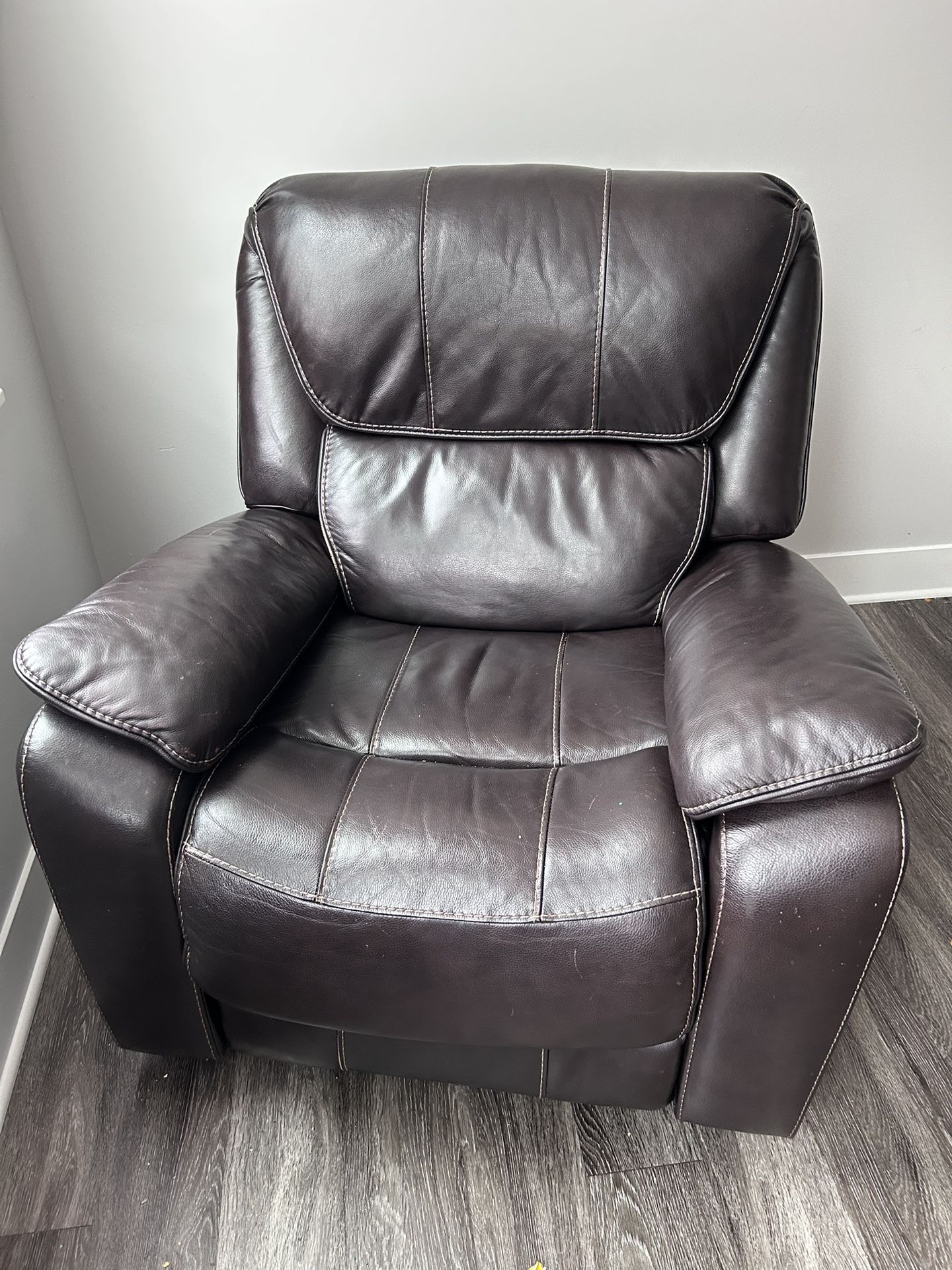 Electric Brown Leather Recliner