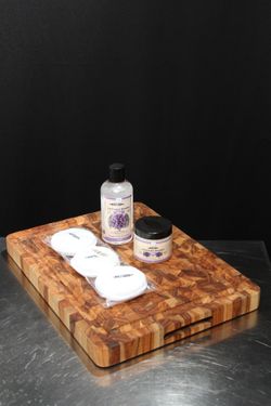 Unused Wooden Cutting Board with Oil and Wax