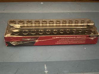 Snap-on Tools 24 pc 3/8" Drive 6-Point Metric Flank Drive® Shallow/Deep Combination Socket Set with PRO-F|™ Organization (8-19 mm) (Red)