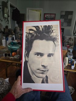 Johnny Rotten fantastic old framed punk poster