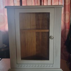 Vintage Corner Curio Cabinet $30