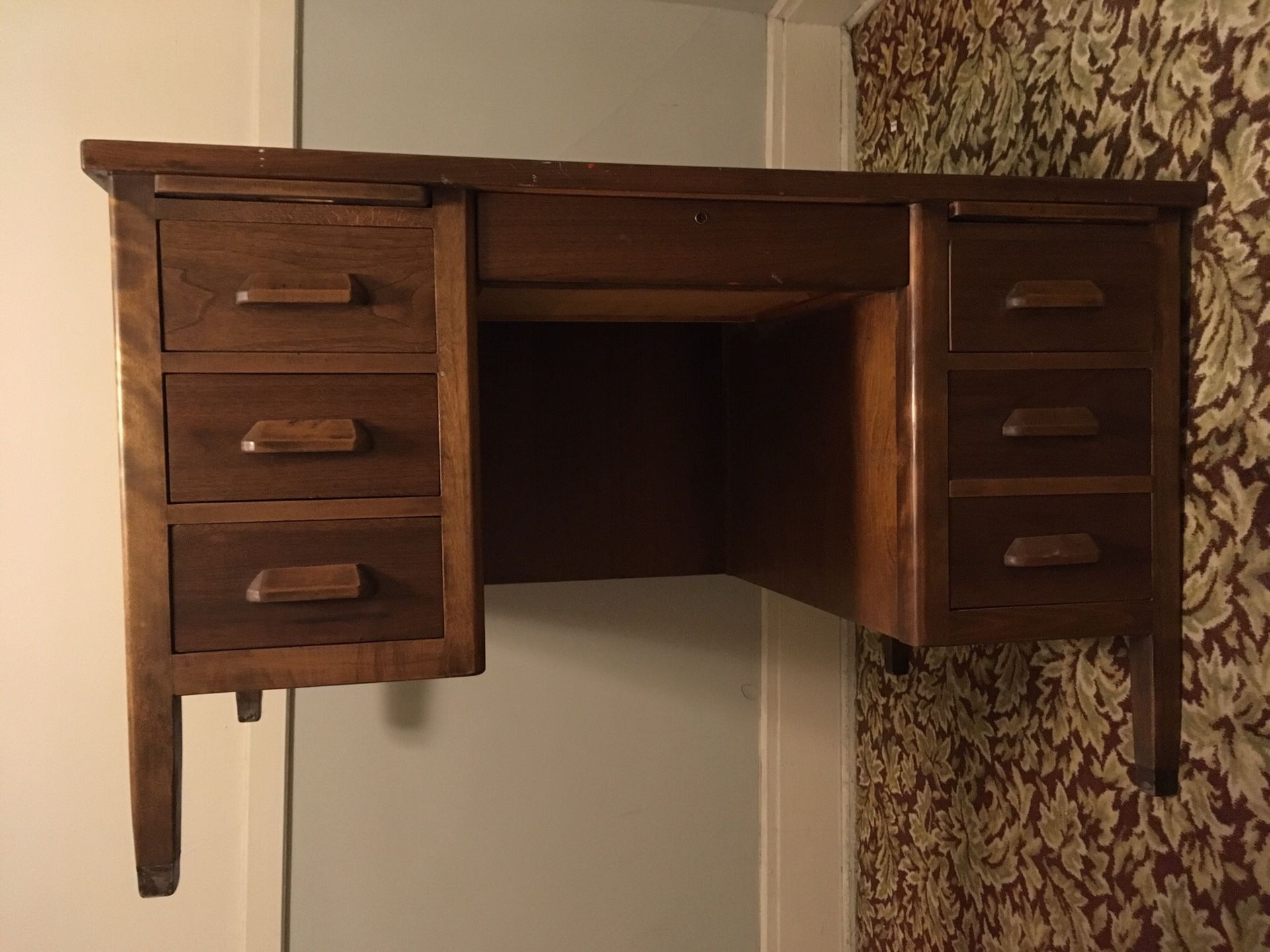 Mid Century Standard Furniture Co. Herkimer NY executive desk solid