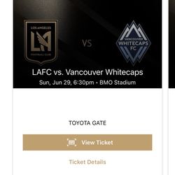 LAFC Vs VAN Pair of tickets 