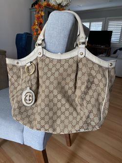 Vintage GUCCI GG CANVAS SUKEY TOTE BAG