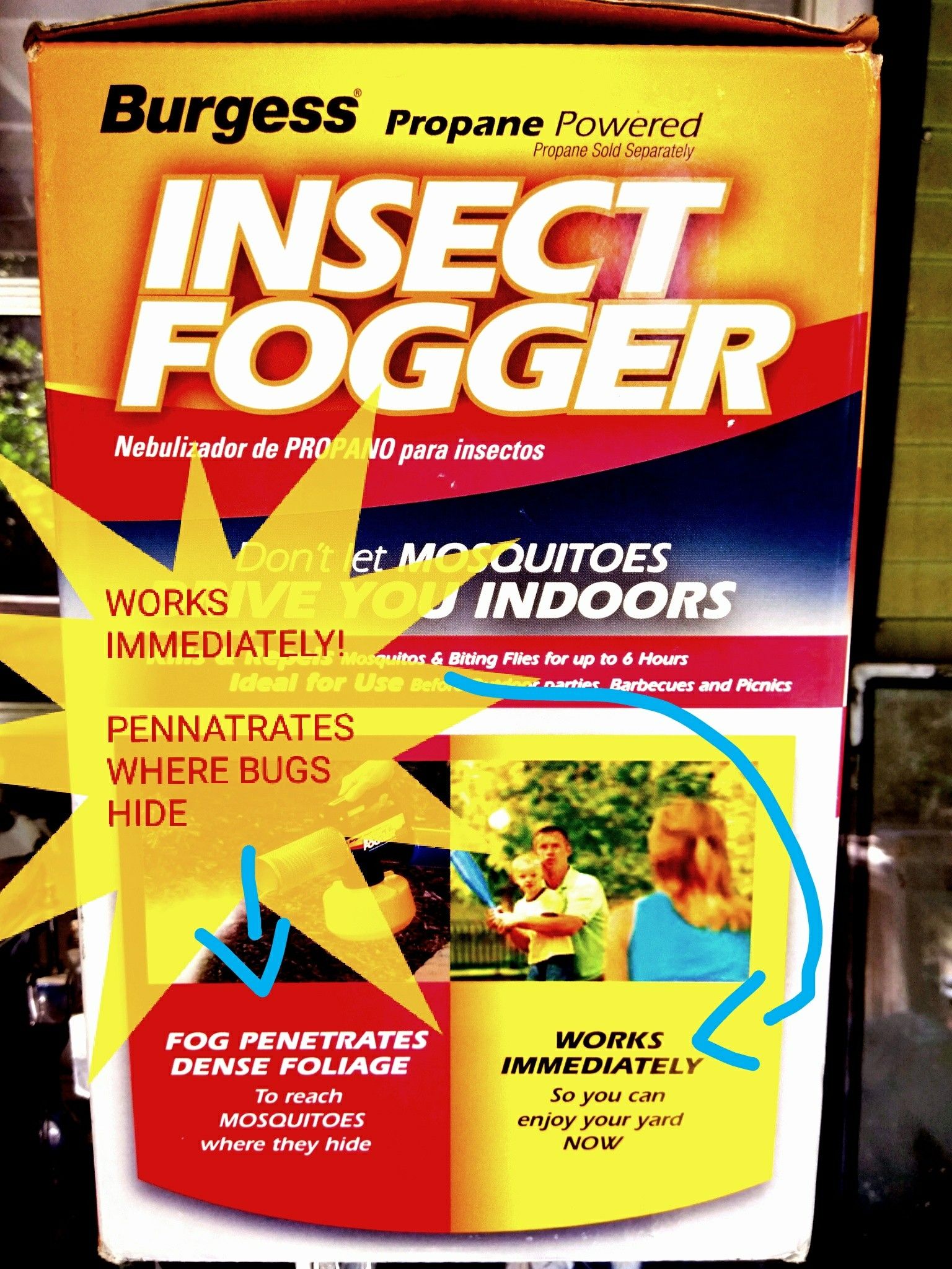 Burgess OUTDOOR insect fogger. Propane nor Fogging Soluion included