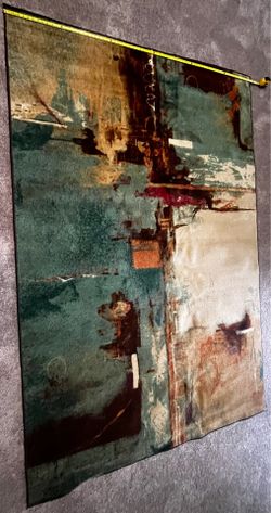 Modern Abstract Area Rug Set – 8x9 & 5x8 Matching Rugs | Contemporary Designer Style | Great Condition