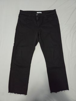 Monfrère black jeans cut into high- water