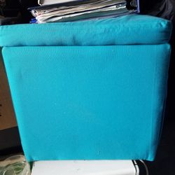 Teal Turquoise Storage Ottoman 