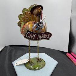Metal Give Thanks Metal Art 13.5”