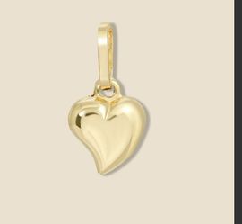 14K Solid Gold Pendent Heart