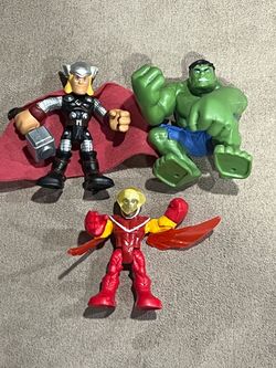 Marvel Avengers imaginext Figures Thor & Hulk & Falcon