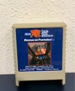 Rescue on Fractalus Atari XE XEGS Computer Game Cartridge