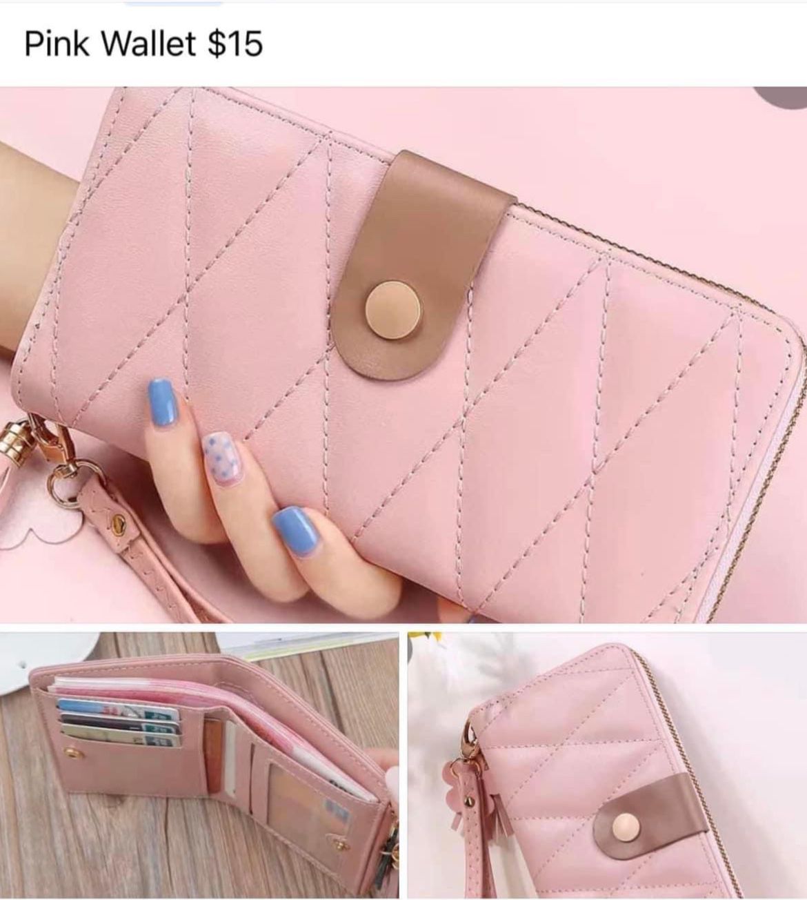 Beautiful, pink wallet, new