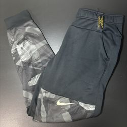 Nike Sweatpants Mens Medium Brown Camo Cascade Brushstroke Therma Fit Joggers