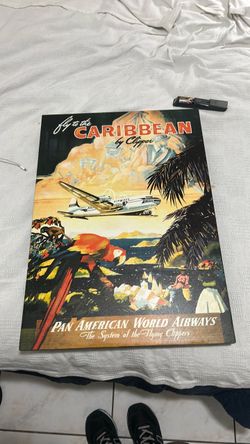 Pan AM Promotional Travel Poster Canvas
