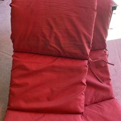 Red Lounge Cushions For Pool Chairs 