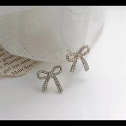 Gold Plated Bow Earrings