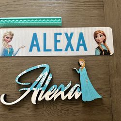 FROZEN Wooden Alexa Sign/Street Sign