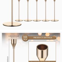 10 gold candle holder