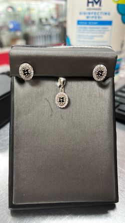 Silver Earrings & Pendant Set
