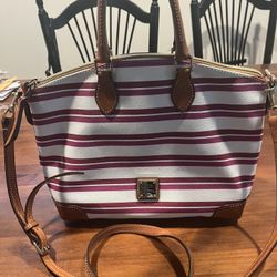 DOONEY BOURKE Satchel STONINGTON MAGENTA / Orchid/ White NWT (dark pink hues)